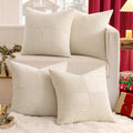 Federe Decorative Morbide in Velluto a Coste Beige 45 ¡Á 45 cm Confezio