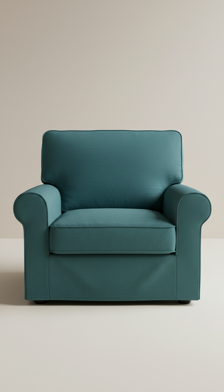 Copri-poltrona cotone teal intenso